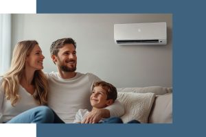 Famille heureuse après avoir reçu les services de Climatisation Chauffage Sorel-Tracy.